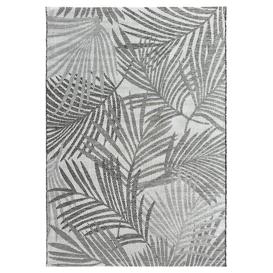 Milos Palm Charcoal Rug