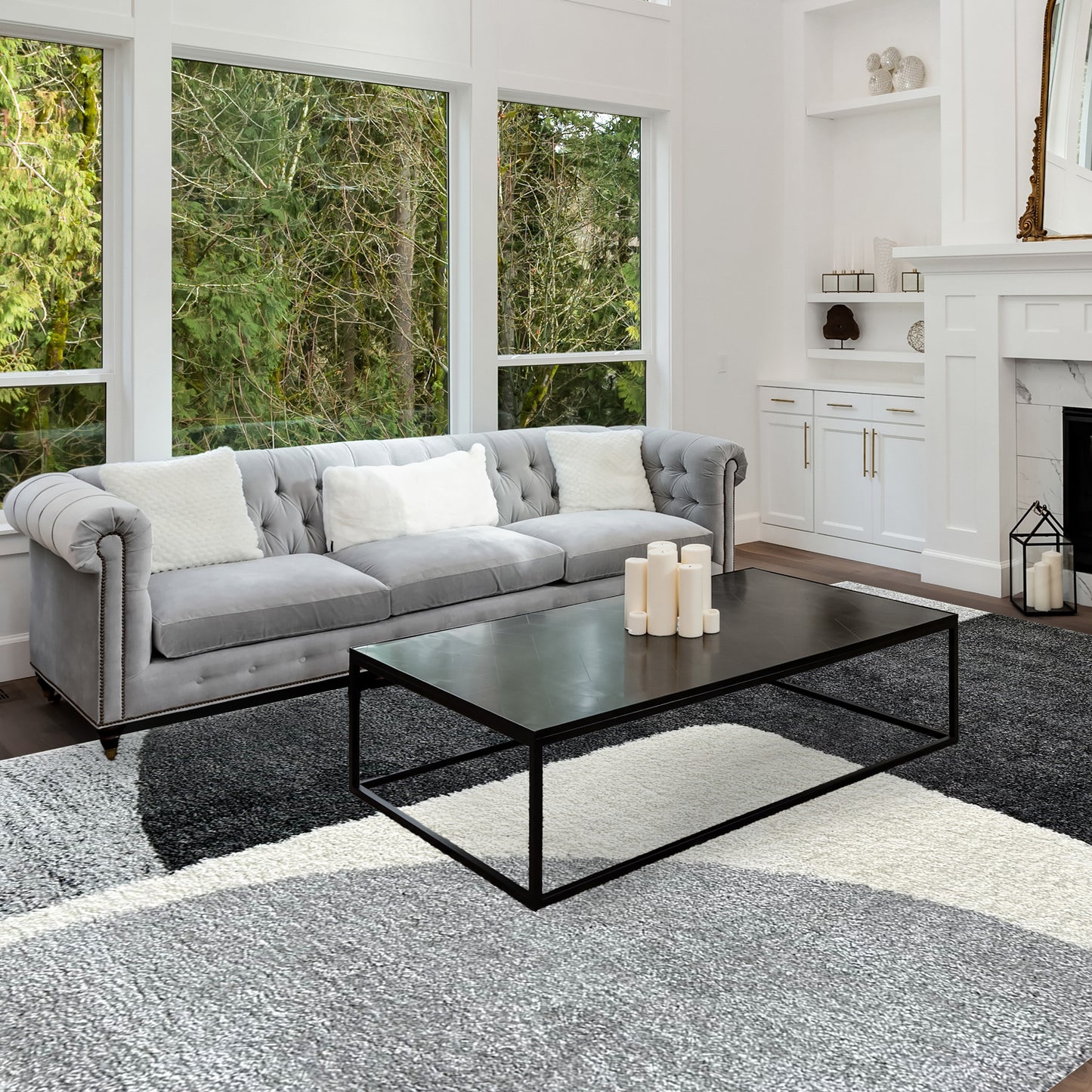 Laine Contour Grey Rug